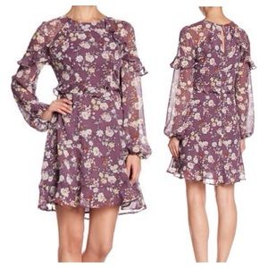 ASTR the Label Ruffle Floral Print Dress